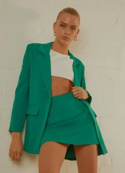 Peppermayo Exclusive - Vintage Town Mini Skirt - Jade Green