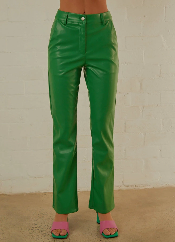 Peppermayo Exclusive - L.A Street Style Pants - Jade Green - Image 3