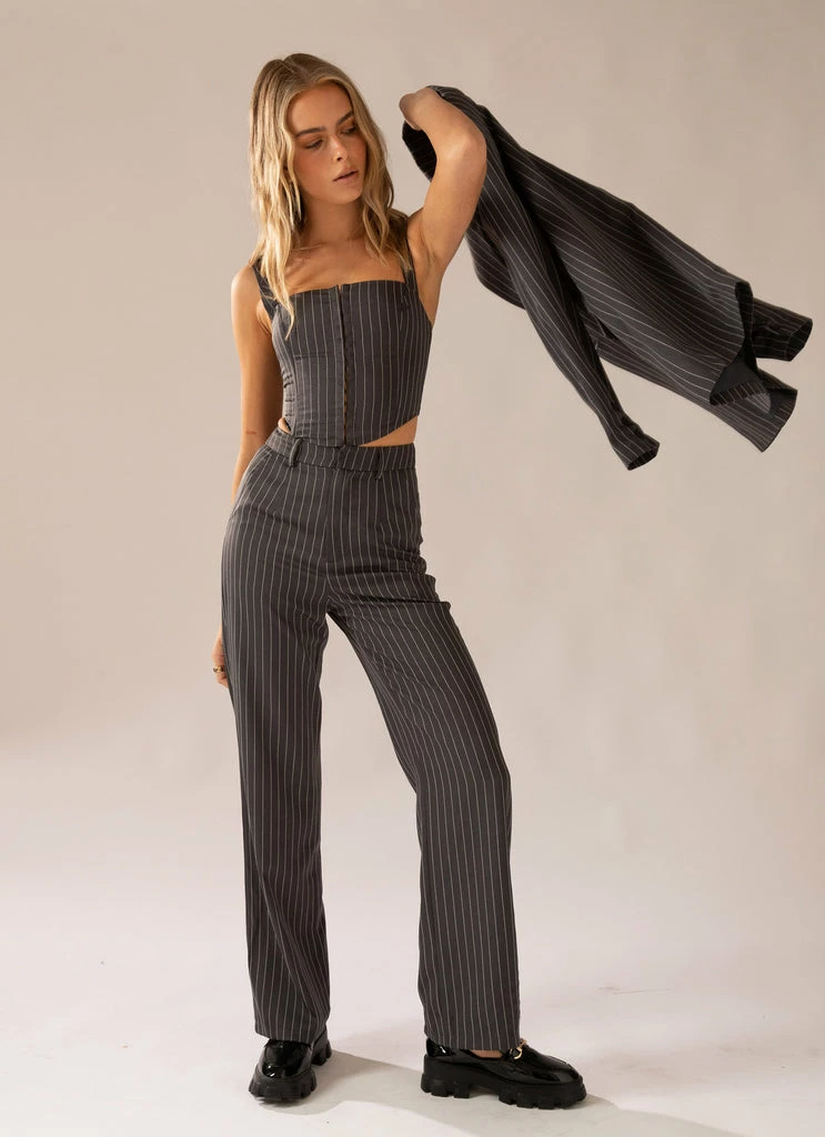 Peppermayo Exclusive - Mia Suit Pants - Charcoal