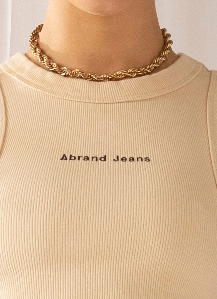 Abrand - A Heather Singlet - Latte - Image 6