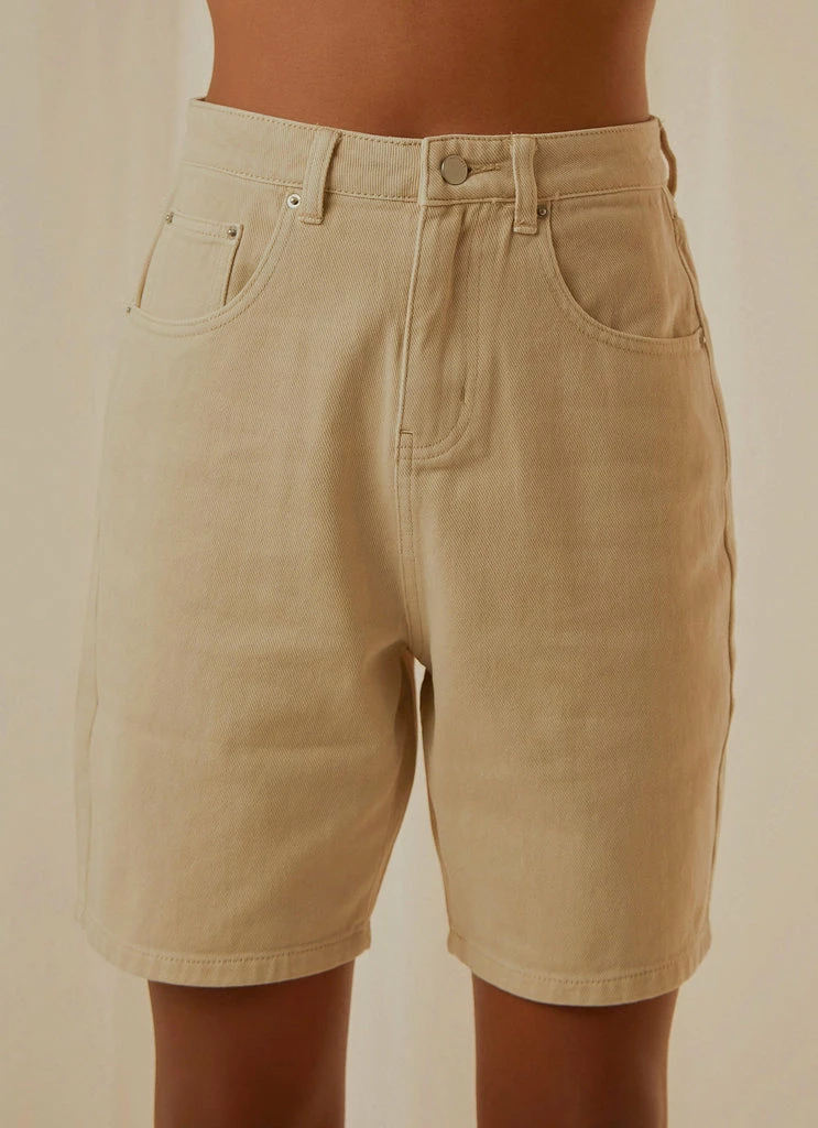 Nude Lucy - Rai Denim Short - Bone - Image 4