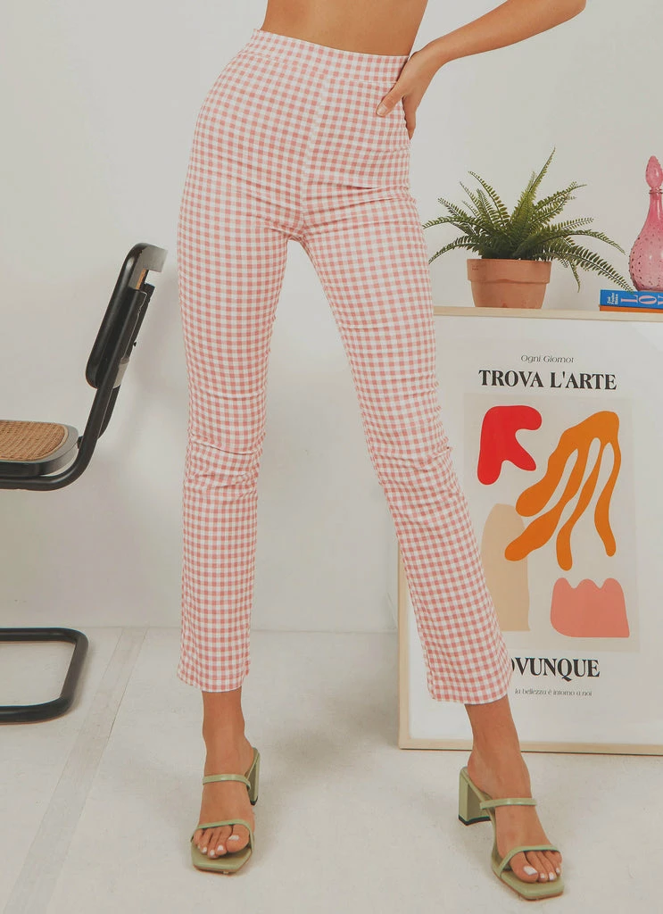 Peppermayo Exclusive - Palmero Pants - Pink Gingham
