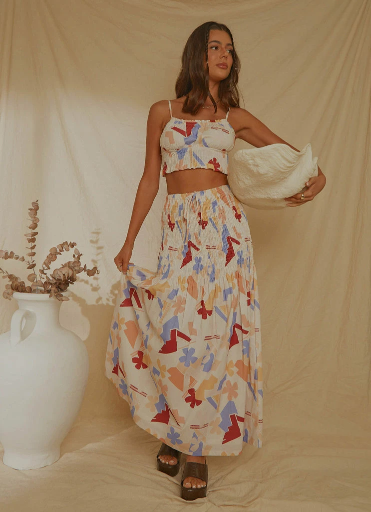 Peppermayo Exclusive - Lost Palms Maxi Skirt - Abstract Resort - Image 2