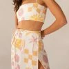 Peppermayo Exclusive - Seaside Sweethearts Wrap Mini Skirt - Under The Palms