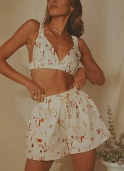 Peppermayo Exclusive - Raffi Linen Shorts - Safari