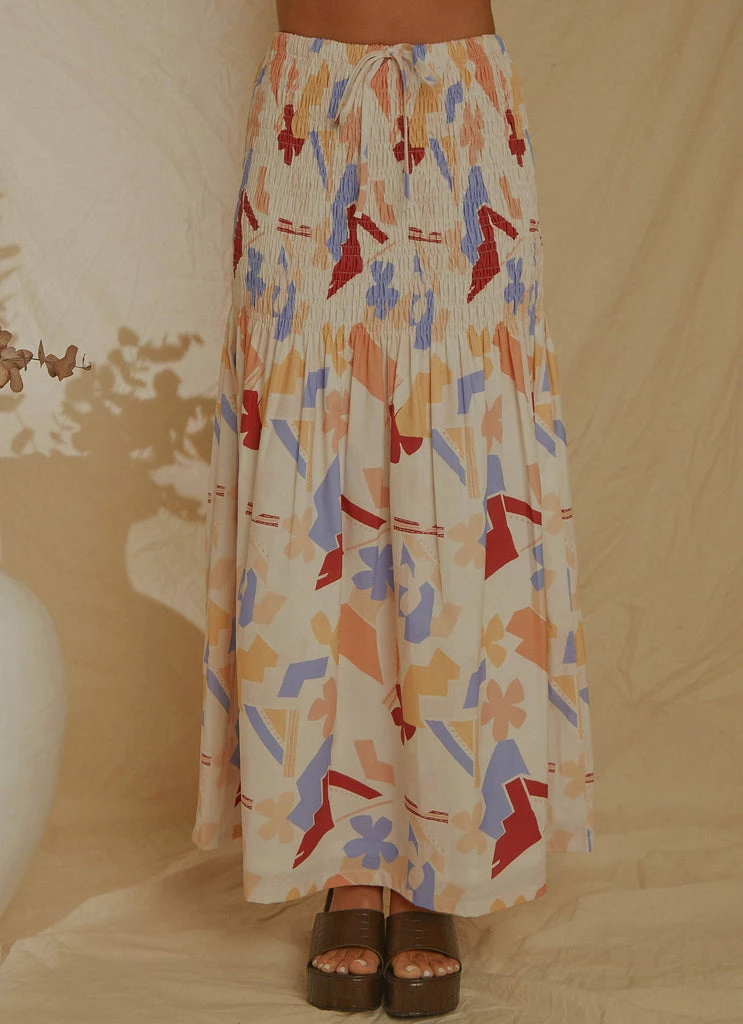 Peppermayo Exclusive - Lost Palms Maxi Skirt - Abstract Resort - Image 4
