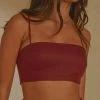 Peppermayo Exclusive - Island Nights Crop Top - Burgundy