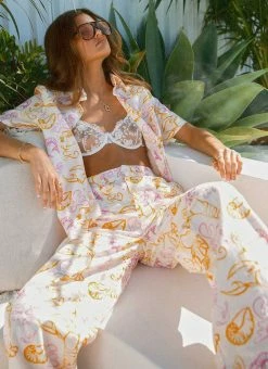 Peppermayo X Rikki Day - Sicilian Linen Pants - Oceanus