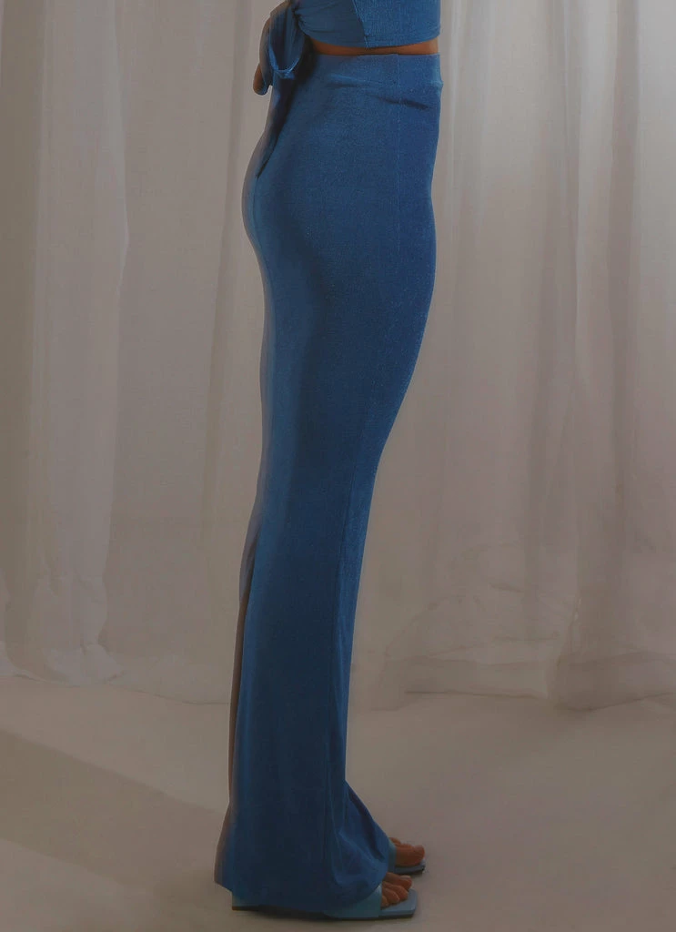 Peppermayo Exclusive - On Arrival Midi Skirt - Cobalt Blue - Image 5