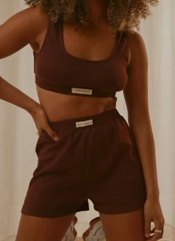 Peppermayo Exclusive - PM Basic Organic Cotton Shorts - Choc Brown