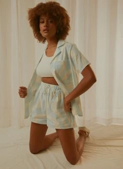 Peppermayo Exclusive - Lost Summer Shorts - Light Blue Wave