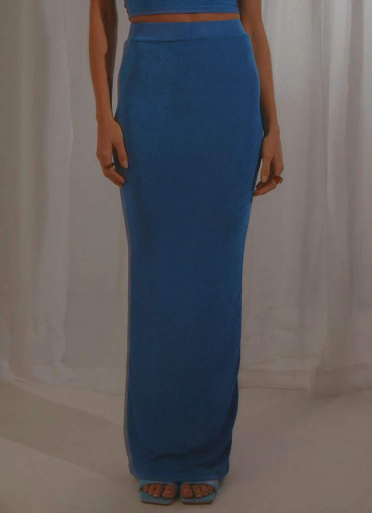 Peppermayo Exclusive - On Arrival Midi Skirt - Cobalt Blue - Image 4