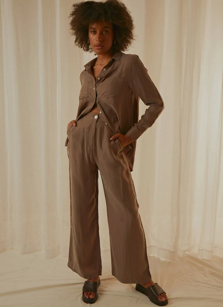 Nude Lucy - Gia Cupro Pant - Ash