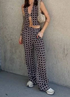 Riley Hubatka X Peppermayo - Romeo Pants - Chocolate Geo